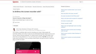 
                            5. Is AirShou the screen recorder safe? - Quora