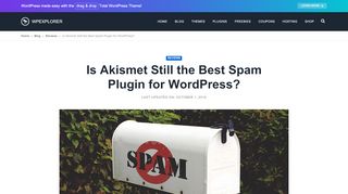 
                            8. Is Akismet Still the Best Spam Plugin for WordPress ...