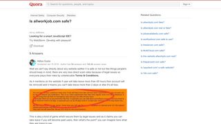 
                            9. Is allworkjob.com safe? - Quora