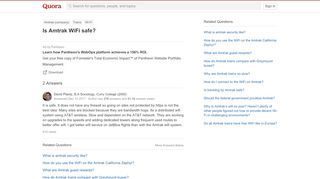 
                            7. Is Amtrak WiFi safe? - Quora