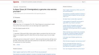 
                            9. Is Apex Visas (A V Immigration) a genuine visa service ...