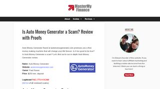 
                            4. Is Auto Money Generator a Scam? Review with Proofs