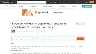 
                            8. Is DomainAgents.com Legitimate? - Unsolicited Email Requesting to ...