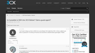 
                            4. Is it possible to SSH into 3CX Debian? Qemu-guest-agent? | 3CX ...