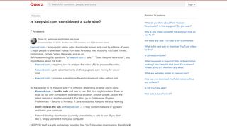 
                            8. Is keepvid.com considered a safe site? - Quora