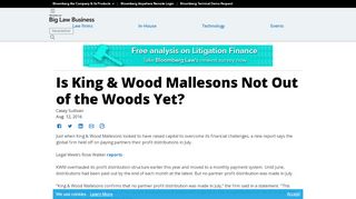 
                            6. Is King & Wood Mallesons Not Out of the Woods Yet? – Big Law ...