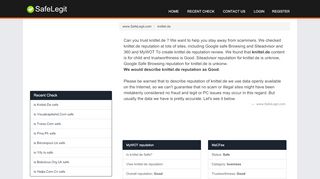 
                            7. is knittel.de safe and legit report - SafeLegit.com