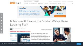 
                            4. Is Microsoft Teams the 'Portal' We've Been Looking For? - CMSWire