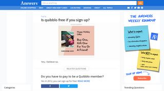
                            5. Is quibblo free if you sign up - answers.com
