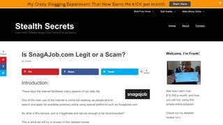 
                            5. Is SnagAJob.com Legit or a Scam? | Stealth Secrets