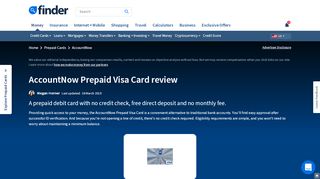 
                            11. Is the AccountNow Prepaid Visa Card worth it? | finder.com