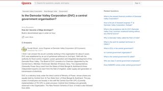 
                            3. Is the Damodar Valley Corporation (DVC) a central government ...