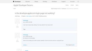 
                            7. is the developer.apple.com login page not working? |Apple ...