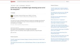 
                            11. Is the mcc.nic.in candidate login showing server error for ...