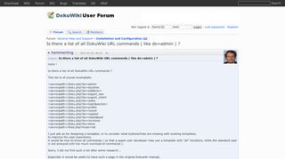 
                            3. Is there a list of all DokuWiki URL commands ( like do ...