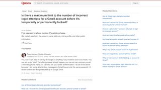 
                            2. Is there a maximum limit to the number of incorrect login ...