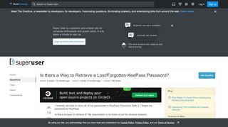 
                            9. Is there a Way to Retrieve a Lost/Forgotten KeePass ...