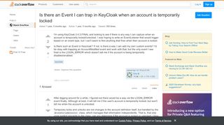 
                            8. Is there an Event I can trap in KeyCloak when an account is ...