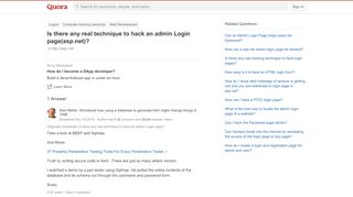 
                            4. Is there any real technique to hack an admin Login page(asp.net ...