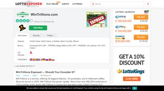 
                            8. Is WinTrillions a Scam or Legit? Read 8 Reviews!