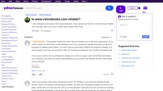 
                            9. Is www.valorebooks.com reliable? | Yahoo Answers
