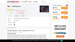 
                            4. Is YesPlay a Scam or Legit? Read 3 Reviews! - Lotto Exposed