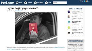 
                            5. Is your login page secure? - perl.com