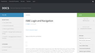 
                            6. ISBE Login and Navigation – DOCS
