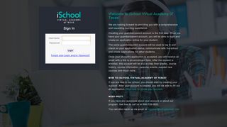 
                            3. iSchool Virtual Academy of Texas | Sign In