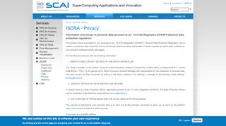 
                            2. ISCRA - Privacy | SCAI - hpc.cineca.it