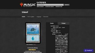 
                            3. Island (Portal) - Gatherer - Magic: The Gathering - Wizards of the Coast