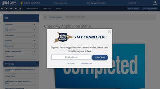 
                            3. ISP: Check My Application Status - IN.gov