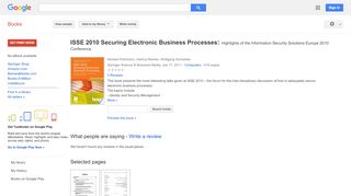 
                            1. ISSE 2010 Securing Electronic Business Processes: Highlights of the ...