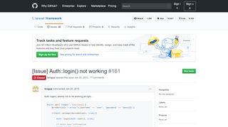 
                            7. [Issue] Auth::login() not working - GitHub