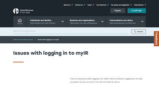 
                            4. Issues with logging in to myIR - IRD