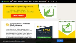 
                            1. Ist Kabel Deutschland (Vodafone Kabel) down? - Aktuelle ...
