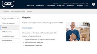 
                            7. iSupplier - CSX.com