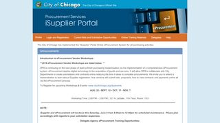 
                            4. iSupplier Portal - City of Chicago