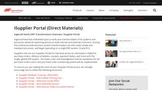 
                            7. iSupplier Portal (Direct Materials) - Ingersoll Rand
