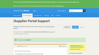 
                            2. iSupplier Portal Support - a Freedom of Information request to ...