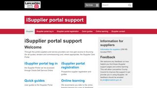 
                            1. iSupplier portal support - Lancashire County Council