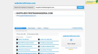 
                            4. isupplier.firstbanknigeria.com at Website Informer. Visit Isupplier ...