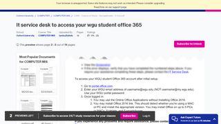 
                            5. IT Service Desk To access your WGU student Office 365 account after ...