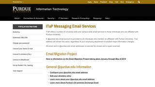 
                            1. ITaP Messaging Email Services - Purdue University