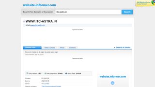 
                            8. itc-astra.in at Website Informer. Visit Itc Astra.