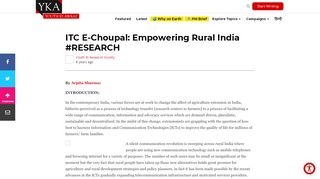 
                            5. ITC E-Choupal: Empowering Rural India # ... - …