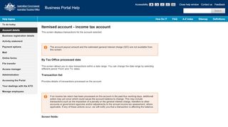 
                            3. Itemised account - income tax account | Business Portal Help - Ato