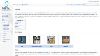 
                            1. Items - Portal Wiki