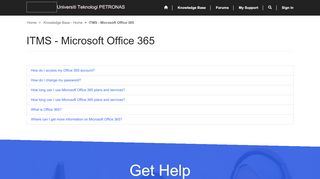 
                            1. ITMS - Microsoft Office 365 · Customer Self-Service - UTP Unified ...