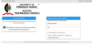 
                            10. ITS Web Interface - University of KwaZulu-Natal